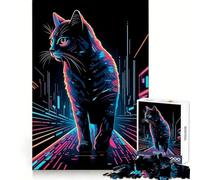 Puzzle per adulti "Cat Through The System" da 1000 pezzi,per migliorare la memoria,per un relax consapevole,con bordi netti e un regalo creativo (50x75cm)