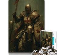 Puzzle per adulti Cavalieri Templari 1000 pezzi con pezzi completamente interconnessi e di forma casuale per bambini di 14 anni (26x38cm)