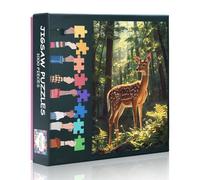 Puzzle per adulti - Cervo nel bosco puzzle 1000 pezzi, animali arte difficile impossibile difficile difficile puzzle famiglia (70 x 50 cm), decorazione unica per la casa e regalo di compleanno