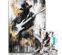 Puzzle per adulti che suonano la chitarra, puzzle dipinti a olio, 1000 pezzi per regali per adulti, giocattoli per l'intrattenimento della famiglia, ideali come regalo per tutta la famiglia, 50x75cm