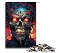 Puzzle per adulti colorato psichedelico fantasy teschio puzzle 1000 pezzi puzzle in legno per bambini dai 14 anni in su gioco impegnativo 75x50 cm