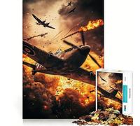 Puzzle per adulti "Combattimento aereo della Seconda Guerra Mondiale",1000 pezzi,divertente per sviluppare la memoria,con incastri stabili e parti che non si spostano Compatto,ideale per giochi