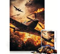 Puzzle per adulti Combattimento aereo della Seconda Guerra Mondiale da 1000 pezzi, per sviluppare la memoria, per un'attività rilassante, con bordi netti (38x26cm)