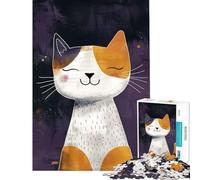 Puzzle per adulti con 1000 immagini di gatti calico allegri e carini Giochi rilassanti che stimolano l'intelligenza e creano dipendenza Un regalo perfetto per tutta la famiglia (dimensioni 50x75cm)