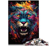 Puzzle per adulti con 1000 pezzi colorati animali della giungla sfida educativa 50 x 75 cm, adatto come decorazione da scrivania per adolescenti dai 14 anni in su