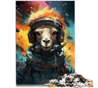 Puzzle per adulti con 1000 pezzi, colorato alpaca, gioco intellettuale, 26 x 38 cm