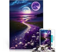 Puzzle per adulti con 1000 pezzi "Cosmic Fantasy Beach" per divertimento in famiglia, sfida dell'intelligenza cerebrale, giocattolo per bambini di 14 anni, 26 x 38 cm