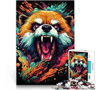 Puzzle per adulti con 1000 pezzi di animali panda rossi puzzle divertimento in famiglia 26 x 38 cm antistress sfida difficile per adolescenti dai 14 anni in su