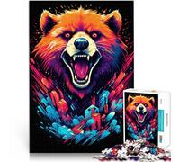 Puzzle per adulti con 1000 pezzi di animali panda rossi sfida educativa sfida per l'intelligenza cerebrale giocattolo avvincente 26 x 38 cm