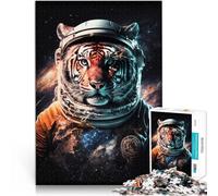 Puzzle per adulti con 1000 pezzi di arte astronauta tigre compito di pensiero per l'intelligenza del cervello giocattolo avvincente 26 x 38 cm