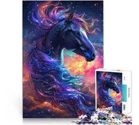 Puzzle per adulti con 1000 pezzi di cavallo viola sognante per divertimento in famiglia, 50 x 75 cm, regalo per amici e familiari per adolescenti dai 14 anni in su