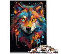 Puzzle per adulti con 1000 pezzi di fantasia di un lupo sfida educativa 26 x 38 cm, adatto come decorazione da scrivania per adolescenti dai 14 anni in su