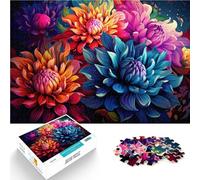 Puzzle per adulti con 1000 pezzi di fiori colorati, sfida educativa per alleviare lo stress, vacanze a casa, passatempo per adolescenti dai 14 anni in su, 26 x 38 cm