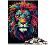 Puzzle per adulti con 1000 pezzi di leone fantasy giungla per divertimento in famiglia, 26 x 38 cm, ottimo regalo per tutta la famiglia per adolescenti dai 14 anni in su