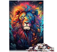 Puzzle per adulti con 1000 pezzi di leone gioco di pensiero ogni pezzo è unico - sofisticato gioco di famiglia per adolescenti dai 14 anni in su, 26 x 38 cm