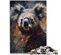 Puzzle per adulti con 1000 pezzi di olio di koala ritratto puzzle opera d'arte 26 x 38 cm antistress vacanza a casa passatempo per adolescenti dai 14 anni in su