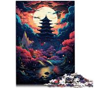 Puzzle per adulti con 1000 pezzi di pagoda tradizionale, gioco di pensiero 50 x 75 cm, regalo di compleanno, arte da parete per adolescenti dai 14 anni in su