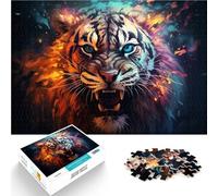Puzzle per adulti con 1000 pezzi di pittura a tigre, gioco di pensiero, sfida per l'intelligenza cerebrale, giocattolo avvincente per bambini dai 14 anni in su, 26 x 38 cm