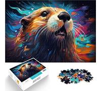 Puzzle per adulti con 1000 pezzi di puzzle lontra aiuta il cervello ad allenare i giocattoli avvincenti e promuovere la pazienza 26 x 38 cm