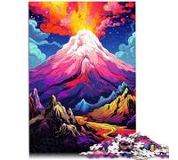 Puzzle per adulti con 1000 pezzi di strana eruzione vulcanica gioco di famiglia per adulti 50 x 75 cm, adatto come decorazione da scrivania per adolescenti dai 14 anni in su