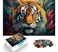 Puzzle per adulti con 1000 pezzi di tigre per divertimento in famiglia. Aiuta il cervello ad allenare i giocattoli avvincenti e promuovere la pazienza, 26 x 38 cm