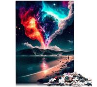 Puzzle per adulti con 1000 pezzi "Dietro le montagne" sfida educativa per l'intelligenza cerebrale giocattolo avvincente 50 x 75 cm