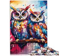 Puzzle per adulti con 1000 pezzi Fantasy Art Owl gioco di famiglia per adulti esigenti da completare ma divertente e divertente e adatto per ragazzi dai 14 anni in su, 26 x 38 cm