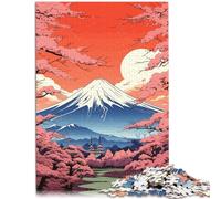Puzzle per adulti con 1000 pezzi Giappone Pagoda lontana Fuji per divertimento con tutta la famiglia impegnativa ma divertente e divertente 26 x 38 cm