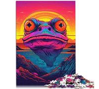 Puzzle per adulti con 1000 pezzi "La testa di rana tramonto" gioco di famiglia per e contro lo stress, 26 x 38 cm, vacanza a casa, passatempo per adolescenti dai 14 anni in su