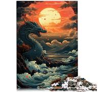 Puzzle per adulti con 1000 pezzi mitico drago gioco di pensiero 26 x 38 cm, decorazione per la casa unica e regali adatti per ragazzi dai 14 anni in su