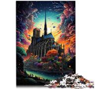 Puzzle per adulti con 1000 pezzi "Notre Dame de Paris" gioco di pensiero 38 x 52 cm con poster e quiz abbinati per adolescenti dai 14 anni in su