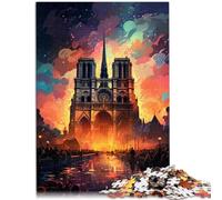 Puzzle per adulti con 1000 pezzi "Notre Dame de Paris", gioco di pensiero educativo per compleanno, Natale, per adolescenti dai 14 anni in su, 26 x 38 cm
