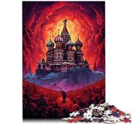 Puzzle per adulti con 1000 pezzi Russia quadrato rosso puzzle taglio di precisione 26 x 38 cm decorazione casa unica e regali per bambini di 14 anni