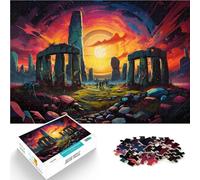 Puzzle per adulti con 1000 pezzi Stonehenge divertente per tutta la famiglia 50 x 75 cm ogni pezzo è unico - gioco divertente stimolante per tutta la famiglia