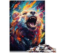 Puzzle per adulti con 1000 puzzle di animali e bestie, gioco di pensiero con poster coordinato e foglio quiz per adolescenti dai 14 anni in su, 26 x 38 cm