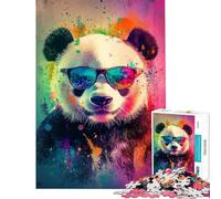 Puzzle per adulti con 1000 vivaci immagini di panda Un gioco avvincente per coltivare la pazienza ideale per tutta la famiglia antistress e come regalo artistico (dimensioni 38x26cm)