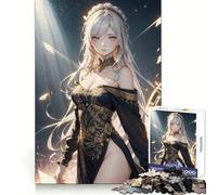Puzzle per adulti con Afrodite in stile anime, 1000 pezzi, per allenamento della memoria, svago tranquillo, taglio perfetto, ideale per le vacanze (38x52cm)