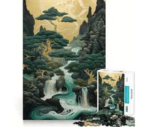 Puzzle per adulti con albero di montagna in stile Kintsugi, 1000 pezzi, gioco per esercizi mentali, antistress, design da assemblare, regalo perfetto (38x26cm)