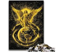 Puzzle per adulti con angelo che vola sopra la Terra, 2000 pezzi, difficile da completare ma divertente e umoristico gioco educativo per compleanni (70X100cm)