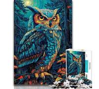 Puzzle per adulti con animali e gufo, 1000 pezzi, per adolescenti, allena il cervello e le mani, regalo di compleanno, regali 50x75cm