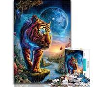 Puzzle per adulti con animali e tigre, 1000 pezzi, giocattoli, giochi educativi, antistress, fantastici regali e giocattoli, 26x38cm