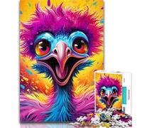 Puzzle per adulti con animali, struzzo, 1000 pezzi, interessante interazione genitore-figlio per ridurre lo stress, 26x38cm