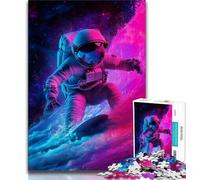 Puzzle per adulti con astronauta che naviga nello spazio, 1000 pezzi, aiuta il cervello a esercitare i giocattoli avvincenti per coltivare la pazienza e l'interazione genitore-figlio (38x26cm)