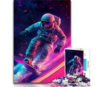 Puzzle per adulti con astronauta che naviga nello spazio, 1000 pezzi, aiuta il cervello a esercitare i giocattoli avvincenti per coltivare la pazienza e l'interazione genitore-figlio (38x26cm)