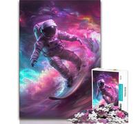 Puzzle per adulti con astronauta che naviga nello spazio, 1000 pezzi, difficile, aiuta il cervello a esercitare i giocattoli avvincenti per coltivare la pazienza, ottimo regalo, 50x75cm