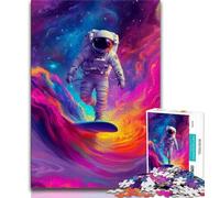 Puzzle per adulti con astronauta che naviga nello spazio, 1000 pezzi, difficile, aiuta il cervello a esercitare i giocattoli avvincenti per coltivare la pazienza, ottimo regalo, 38x26cm