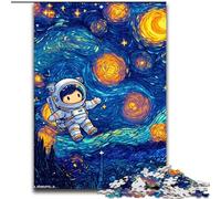 Puzzle per adulti con astronauta nel cielo notturno, 1000 pezzi, un'offerta regalo impegnativa e difficile per tutta la famiglia (50x75cm)