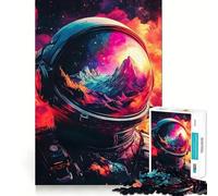 Puzzle per adulti con astronauta spaziale al neon, 1000 pezzi, gioco stimolante per la mente, ideale per il relax, con taglio di qualità e regalo prezioso (50x75cm)