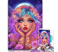 Puzzle per adulti con bellissime ragazze anime 1000 pezzi per adolescenti antistress sfida difficile migliora l'amore tra coppie (50x75cm)