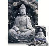 Puzzle per adulti con Buddha Bianco, 1000 pezzi, stimolante per l'analisi, ideale per il relax e il tempo libero, con incastri precisi, perfetto come regalo invernale (50x75cm)